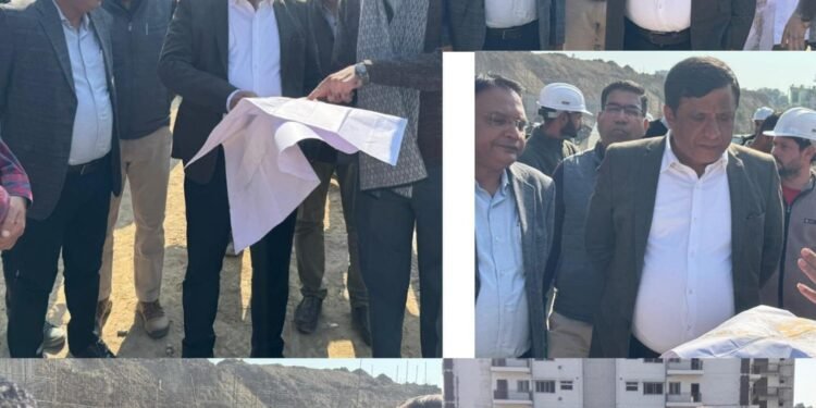 एमडीडीए उपाध्यक्ष बंशीधर तिवारी ने किया अलायम आवासीय परियोजना का निरीक्षण