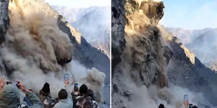 धारचूला-तवाघाट नेशनल हाईवे के चेतुलधार के पास हुआ भारी भूस्खलन