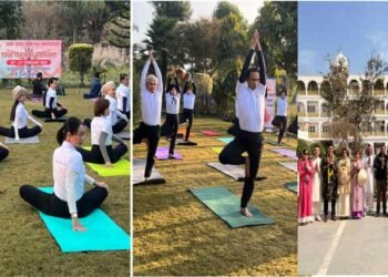 एसजीआरआरयू में वियतनाम के छात्र छात्राओं ने लिया योग प्रशिक्षण