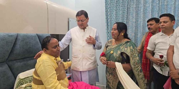मुख्यमंत्री धामी ने दायित्वधारी उत्तम दत्ता की जानी कुशलक्षेम, शीघ्र स्वस्थ होने की कामना की