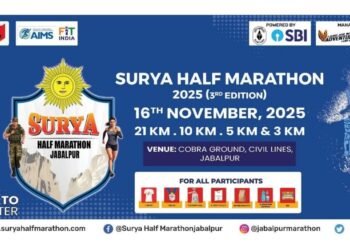 “सूर्या हाफ मैराथन 2025” का तीसरा संस्करण 16 नवम्बर को जबलपुर में होगा आयोजित